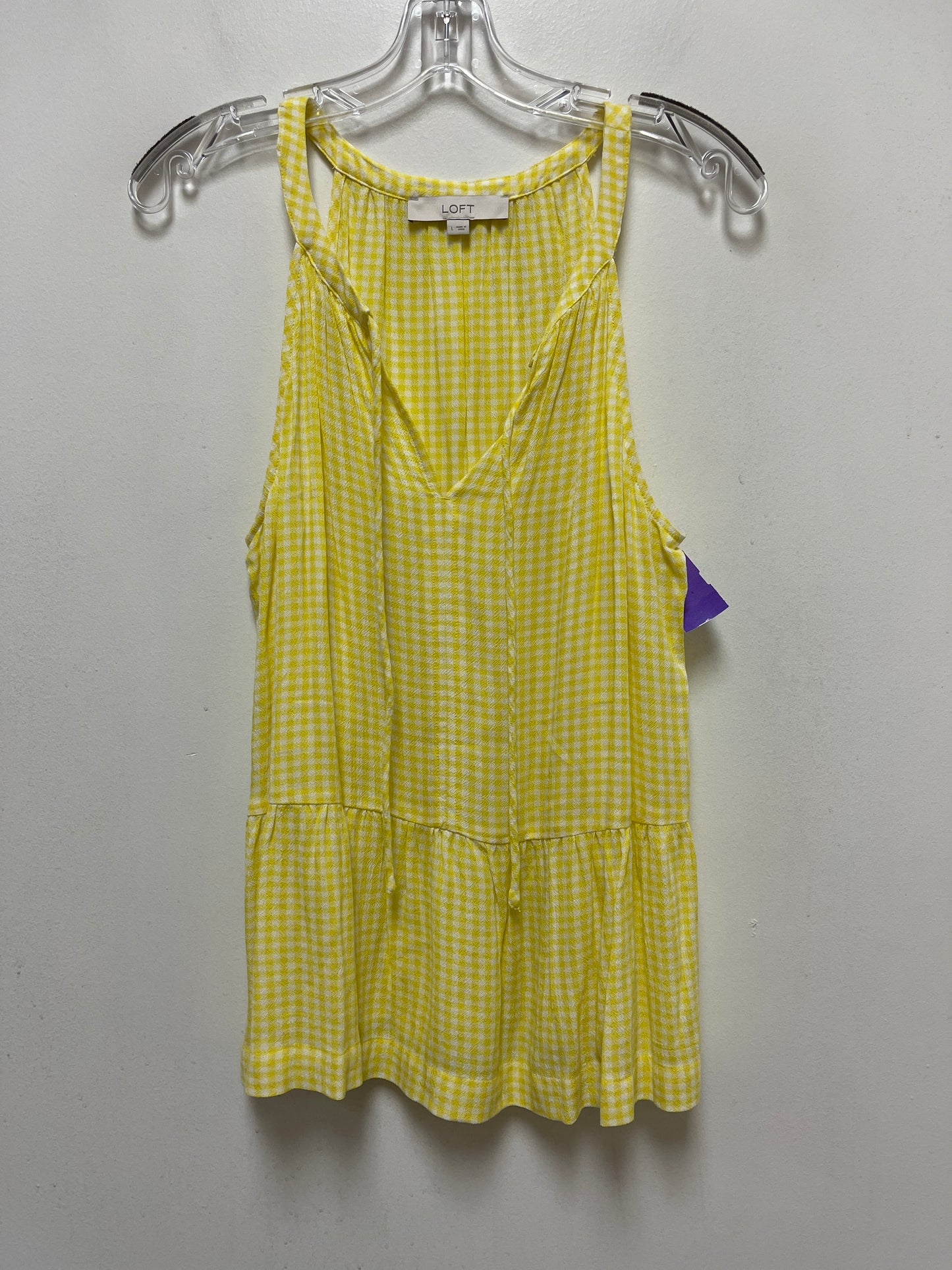 Yellow Top Sleeveless Loft, Size L