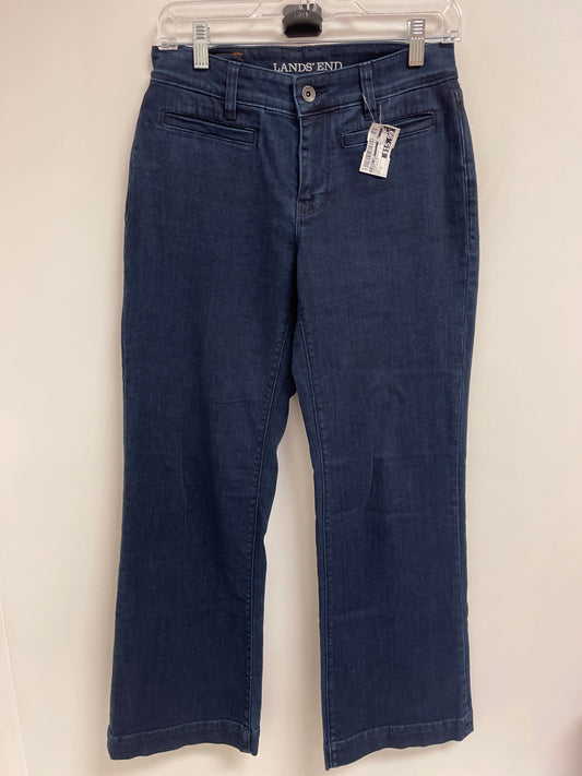 Jeans Straight By Lands End In Blue Denim, Size: 2