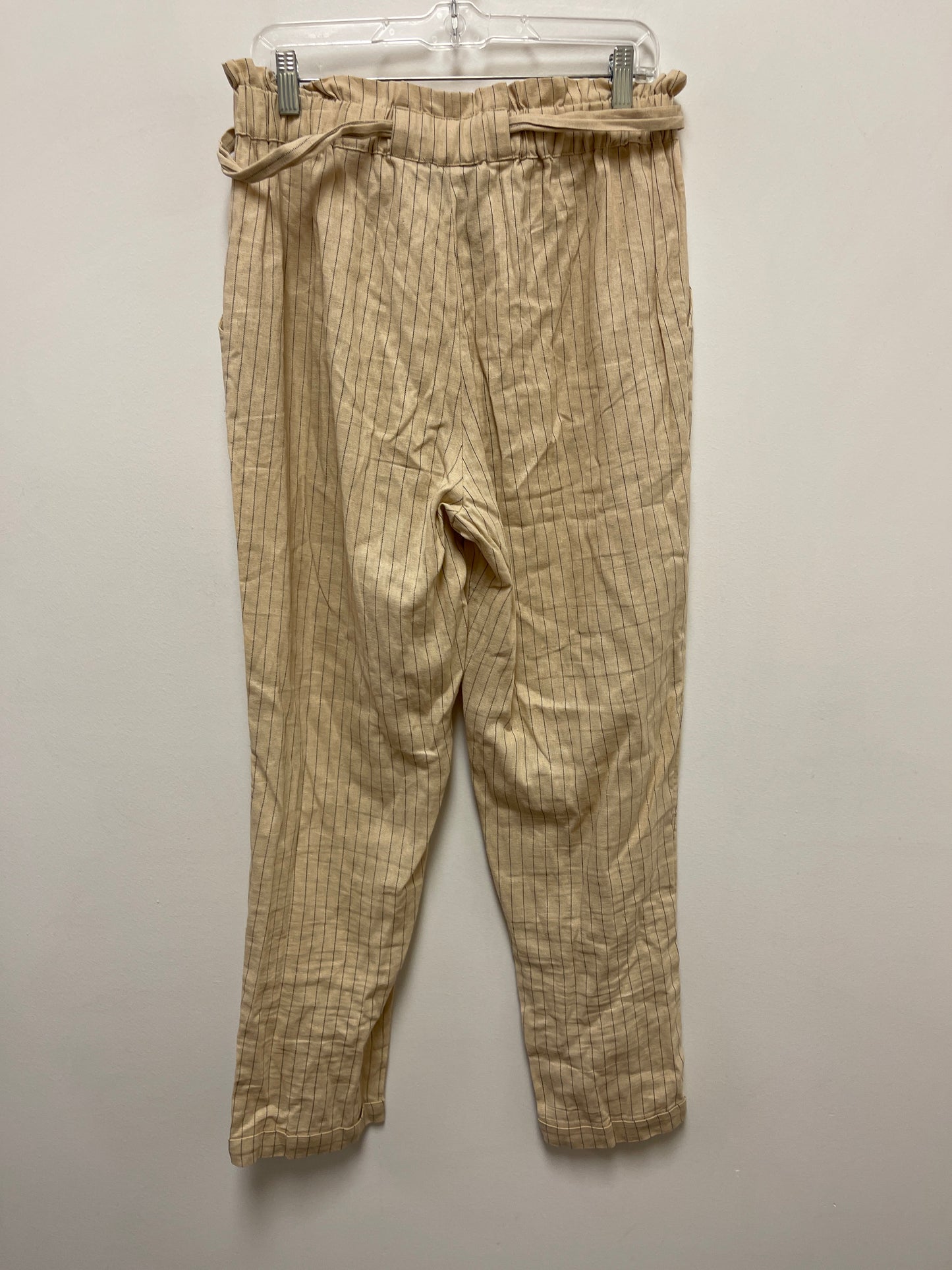 Cream Pants Linen Sans Souci, Size L