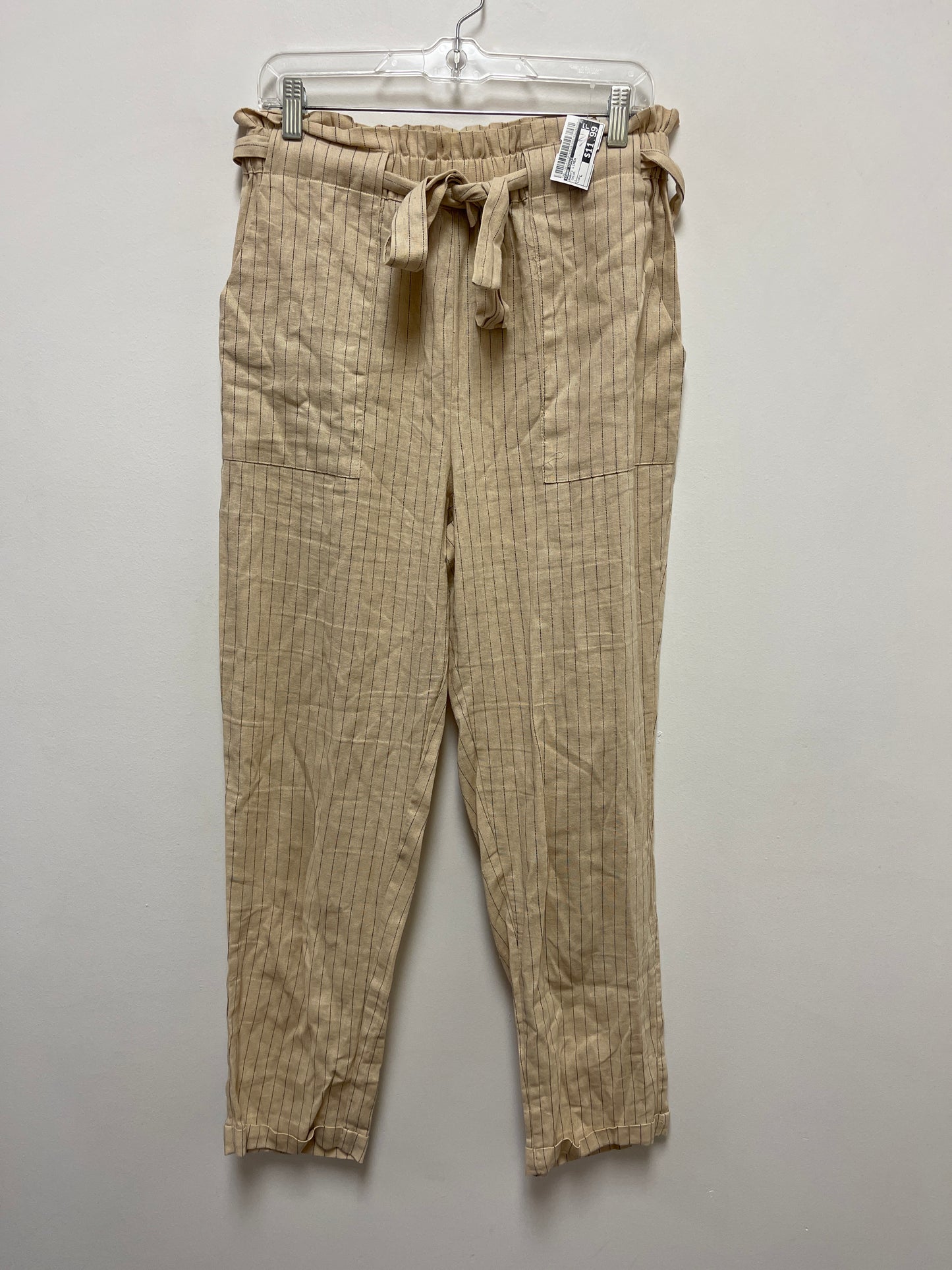 Cream Pants Linen Sans Souci, Size L