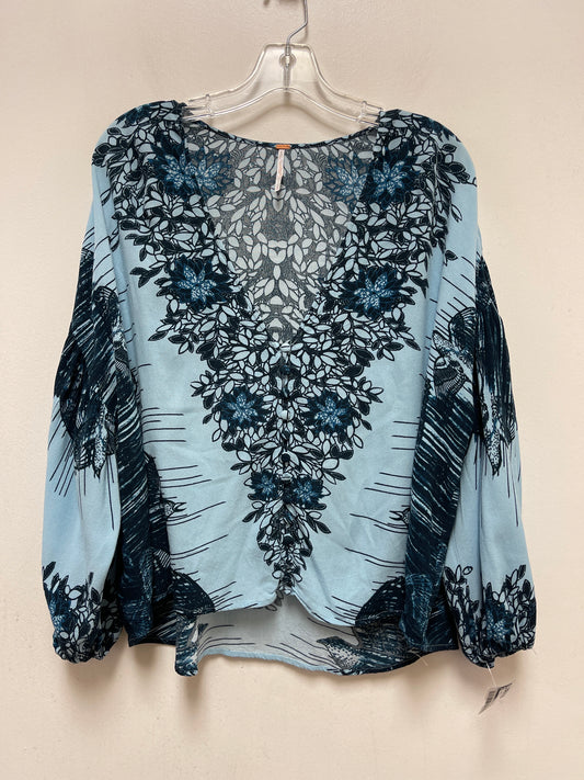 Blue Top Long Sleeve Free People, Size S