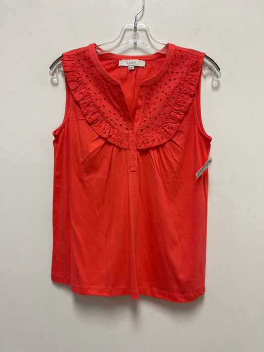 Orange Top Sleeveless Loft, Size S