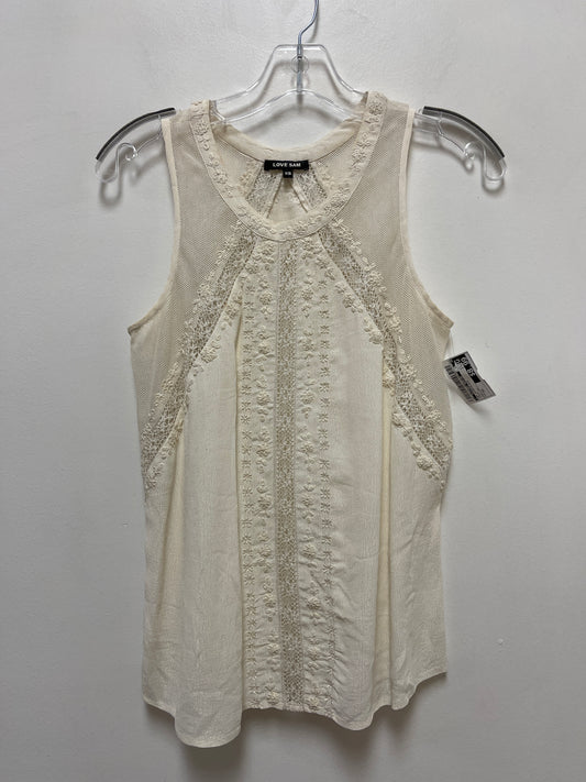 Cream Top Sleeveless Clothes Mentor, Size Xs