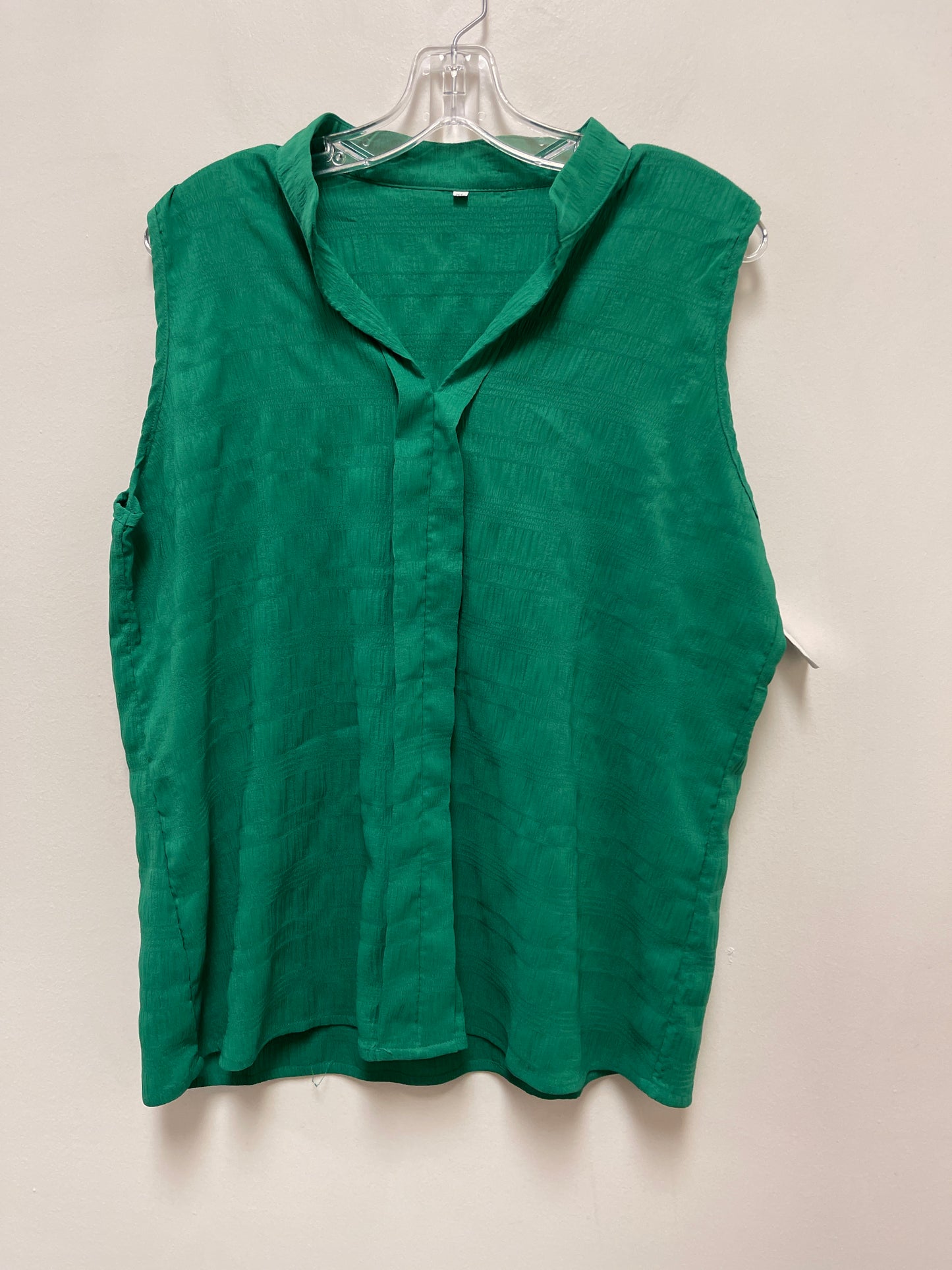 Green Top Sleeveless Clothes Mentor, Size Xl