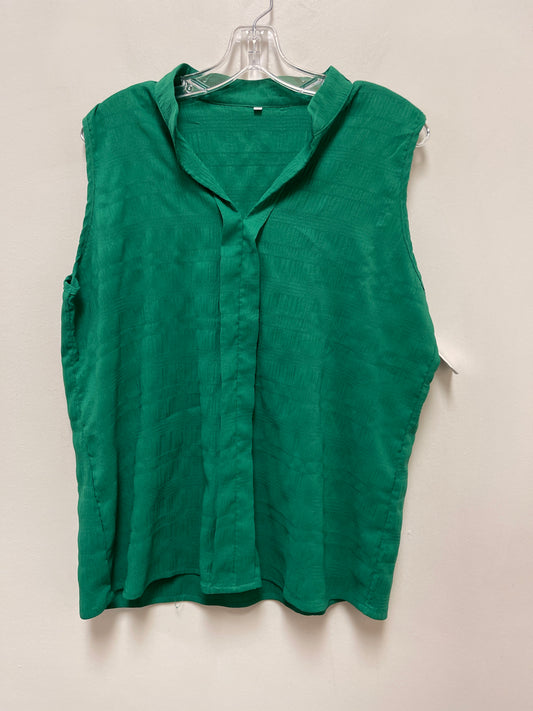 Green Top Sleeveless Clothes Mentor, Size Xl