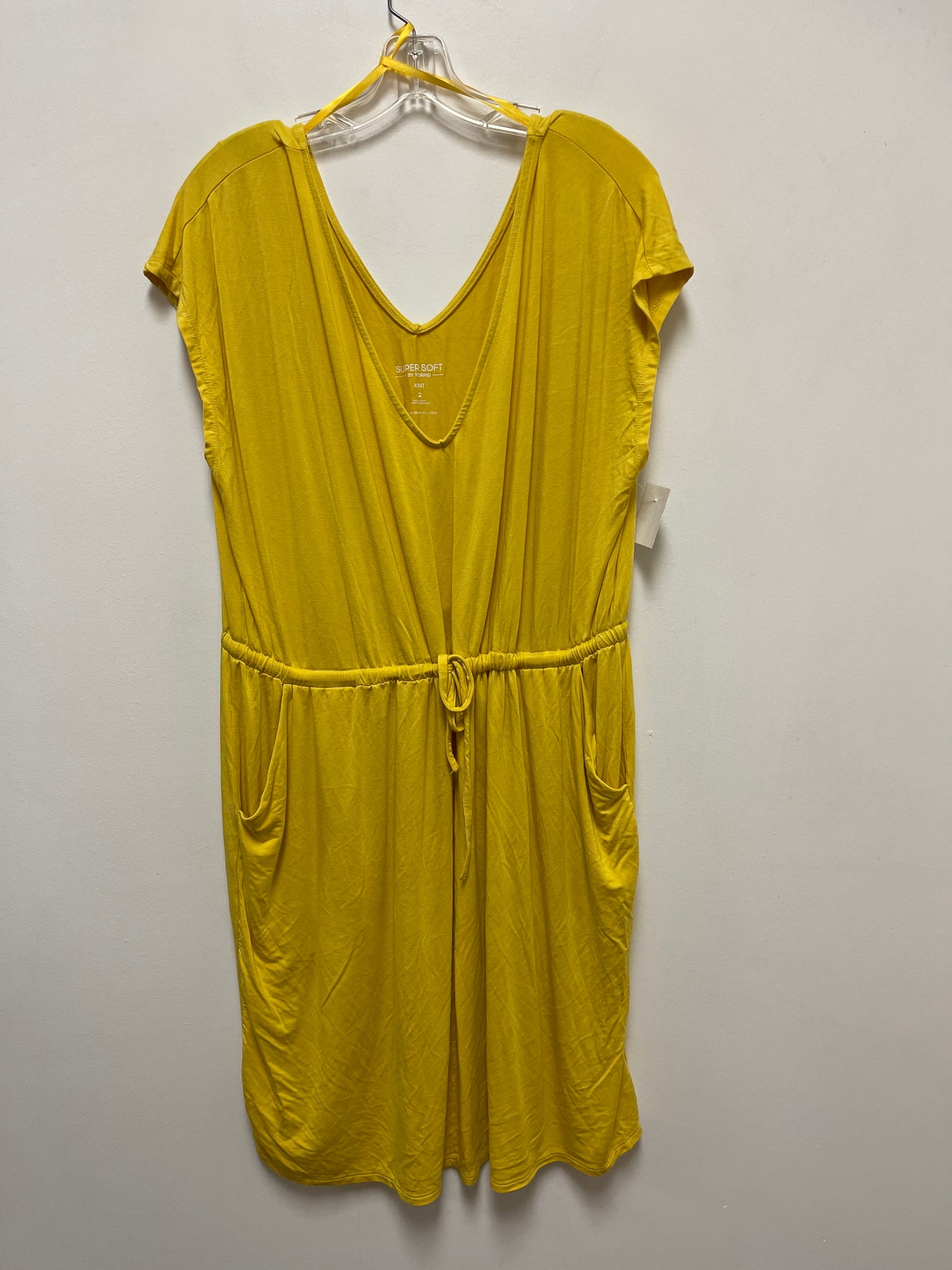 Yellow Dress Casual Short Torrid, Size 2x