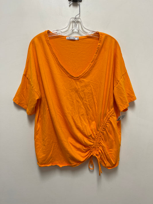 Orange Top Short Sleeve Clothes Mentor, Size 1x