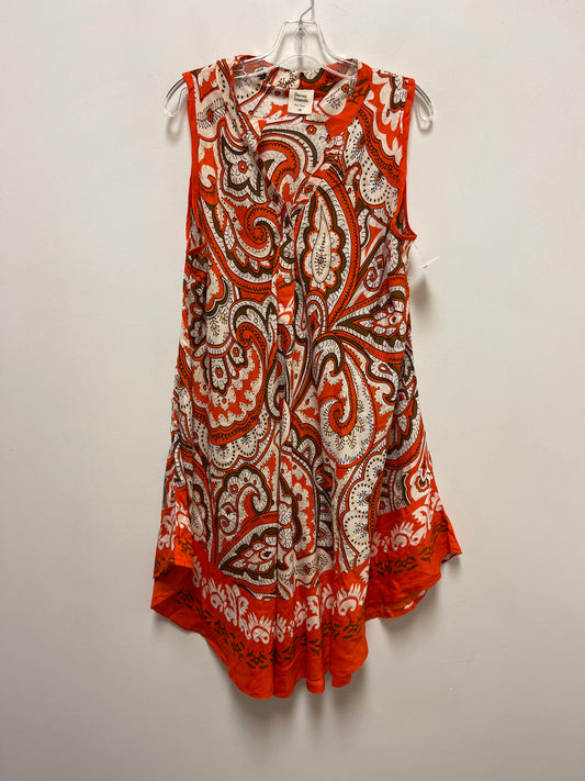 Orange Dress Casual Midi Clothes Mentor, Size 3x