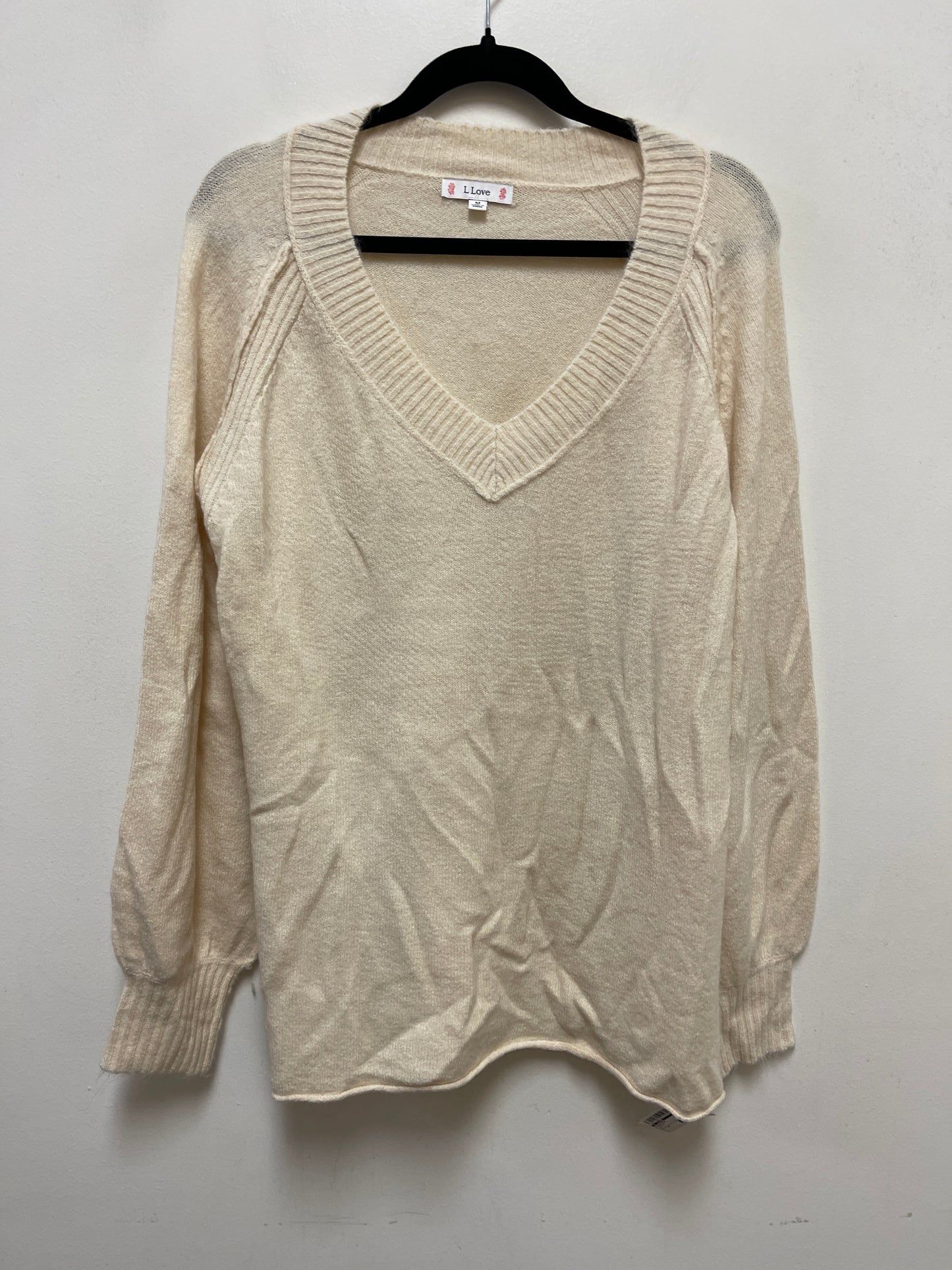 Sweater By L Love In Cream, Size: M