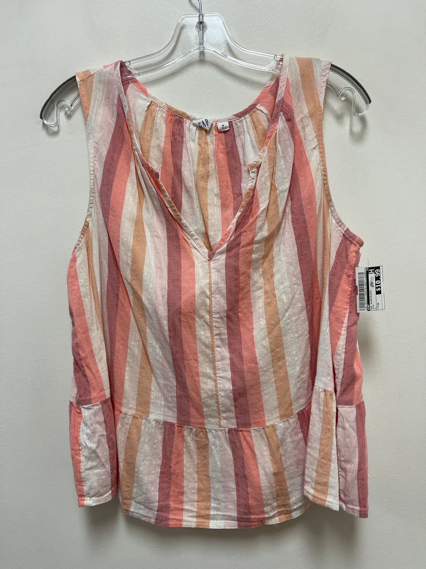 Top Sleeveless By Gap In Pink, Size: M