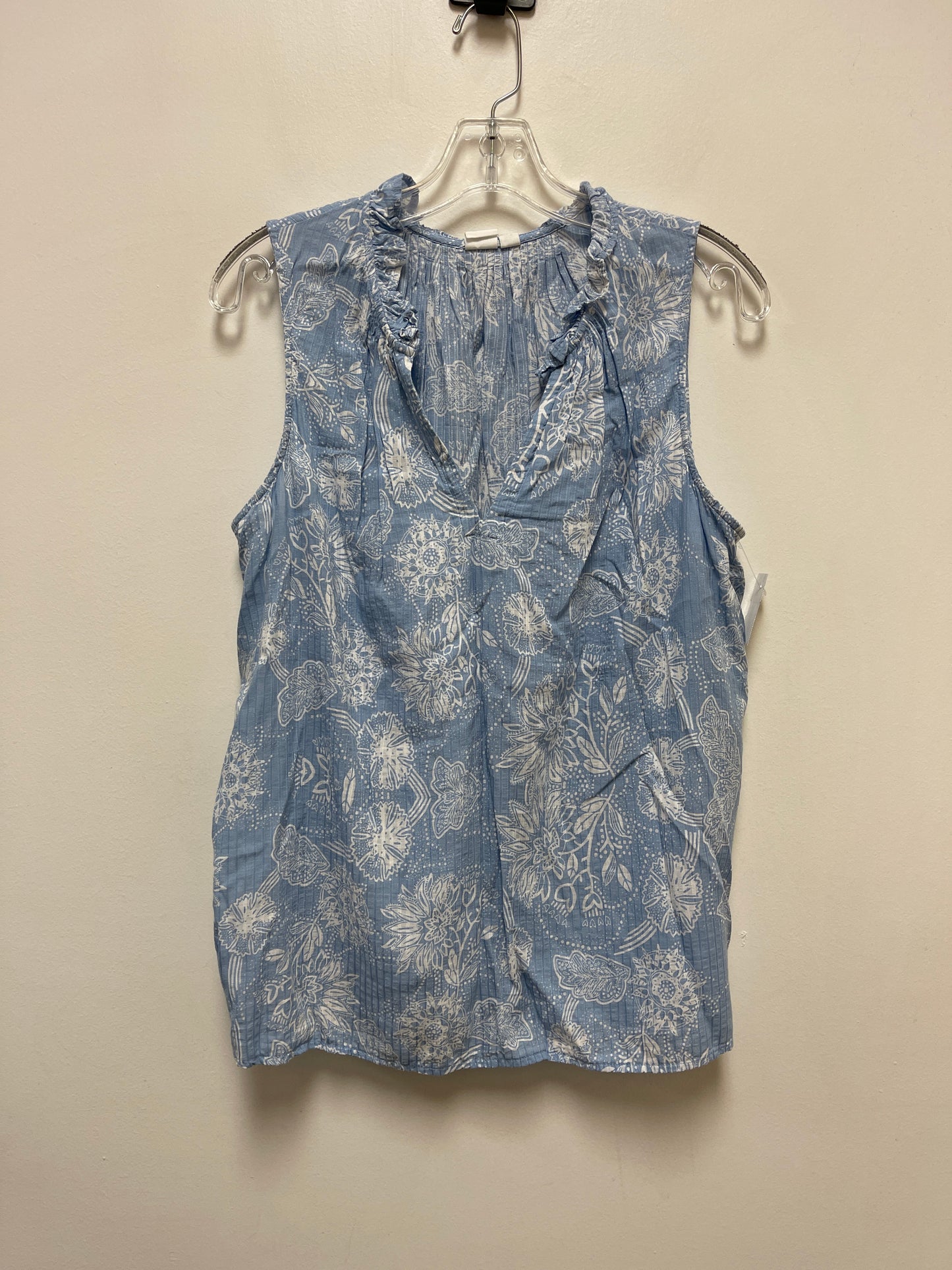 Top Sleeveless By Gap In Blue, Size: L