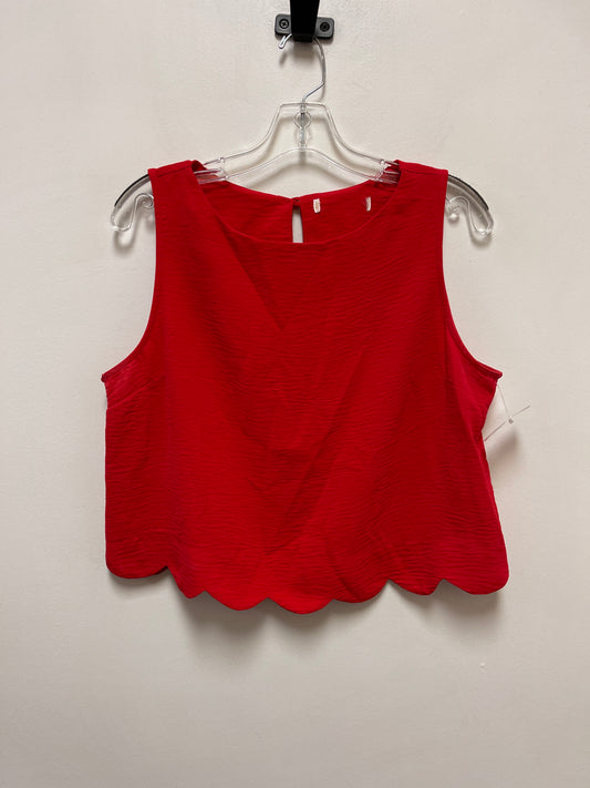 Top Sleeveless By Clothes Mentor In Red, Size: L