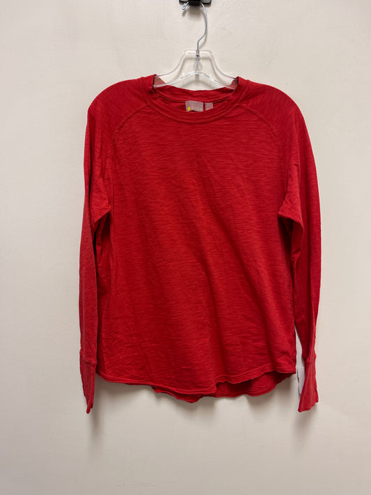 Athletic Top Long Sleeve Collar By Zella In Red, Size: S