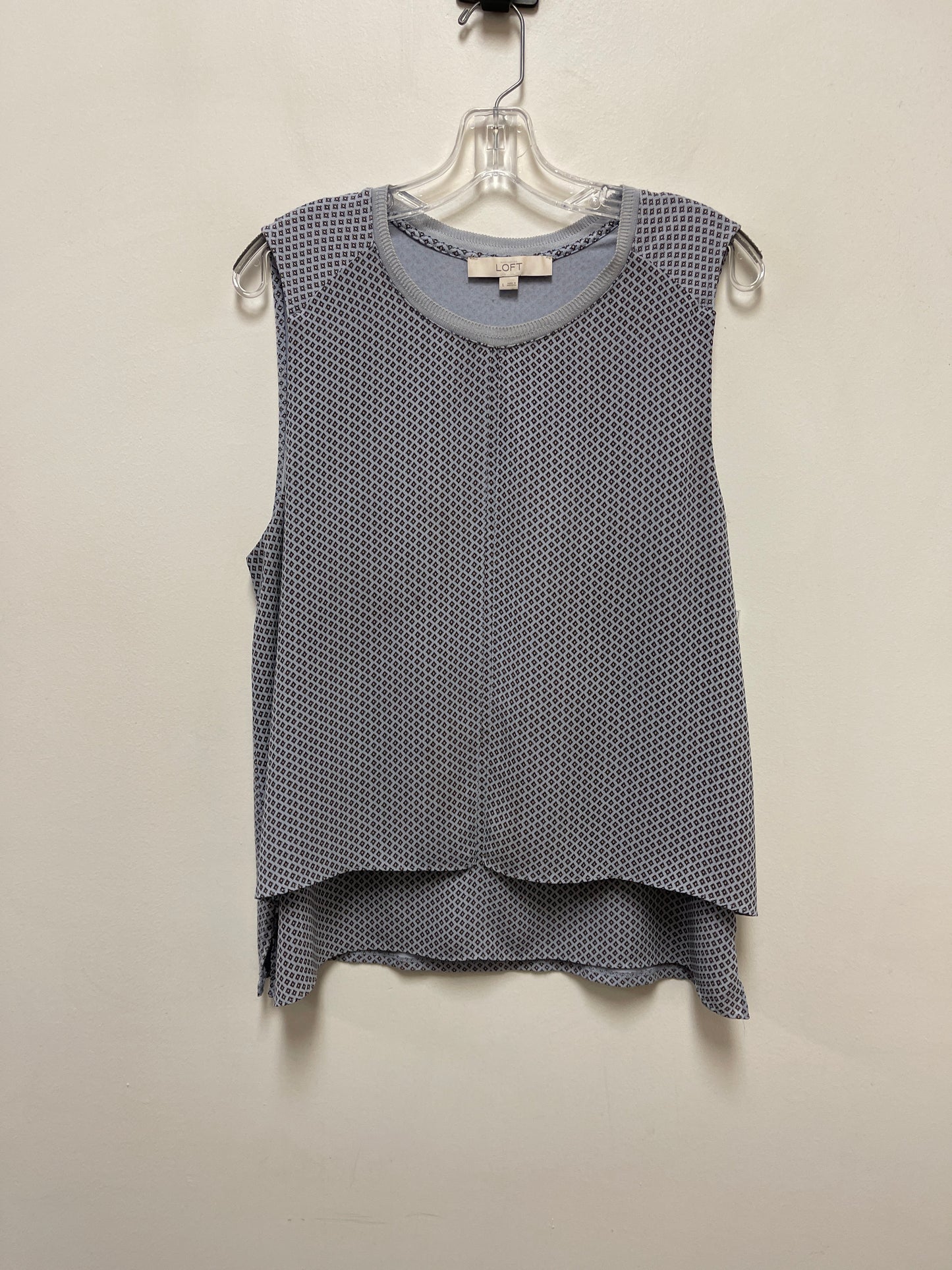 Top Sleeveless By Loft In Blue, Size: L