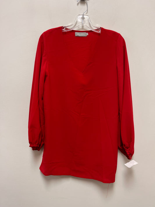 Tunic Long Sleeve By Clothes Mentor In Red, Size: S