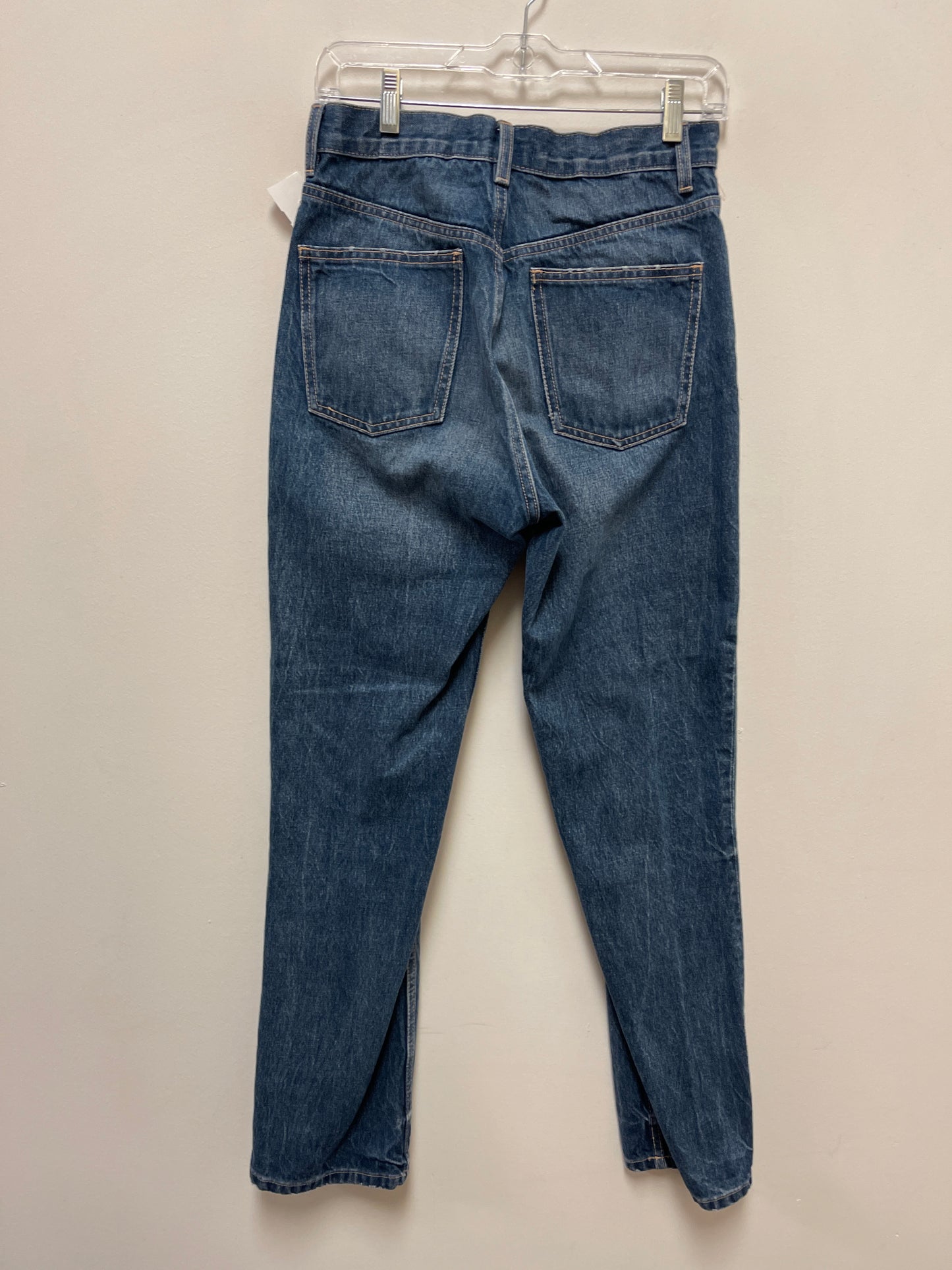 Jeans Straight By Zara In Blue Denim, Size: 4