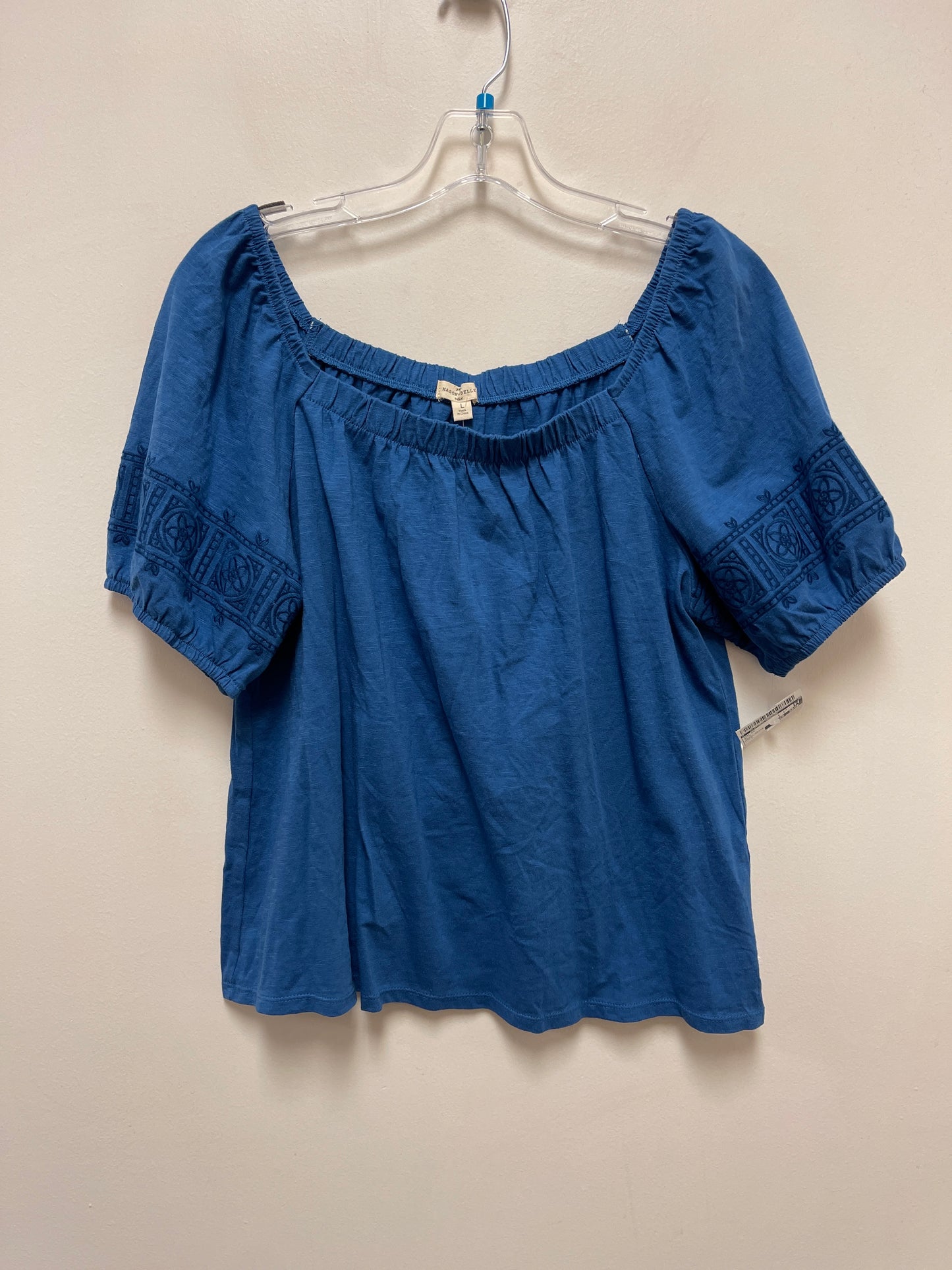 Top Short Sleeve By Clothes Mentor In Blue, Size: L