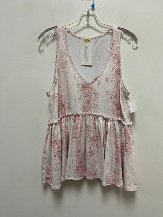 Top Sleeveless By Peach Love Cream California In Pink, Size: S