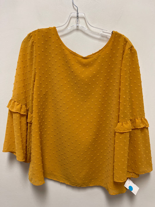 Top Long Sleeve By Banana Republic In Yellow, Size: L