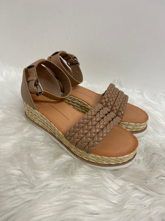 Sandals Heels Wedge By Dolce Vita In Tan, Size: 8.5