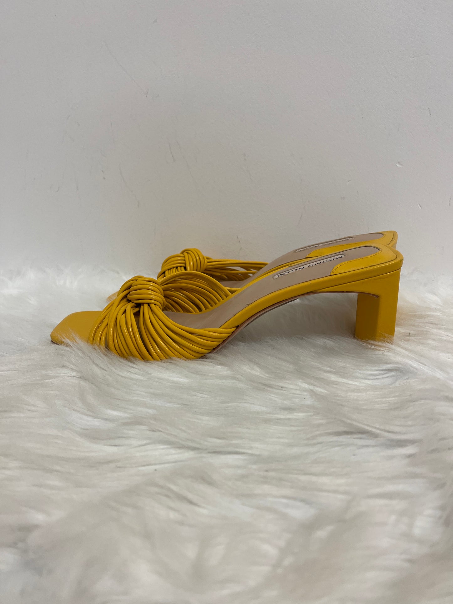 Sandals Heels Block By Antonio Melani In Yellow, Size: 9.5