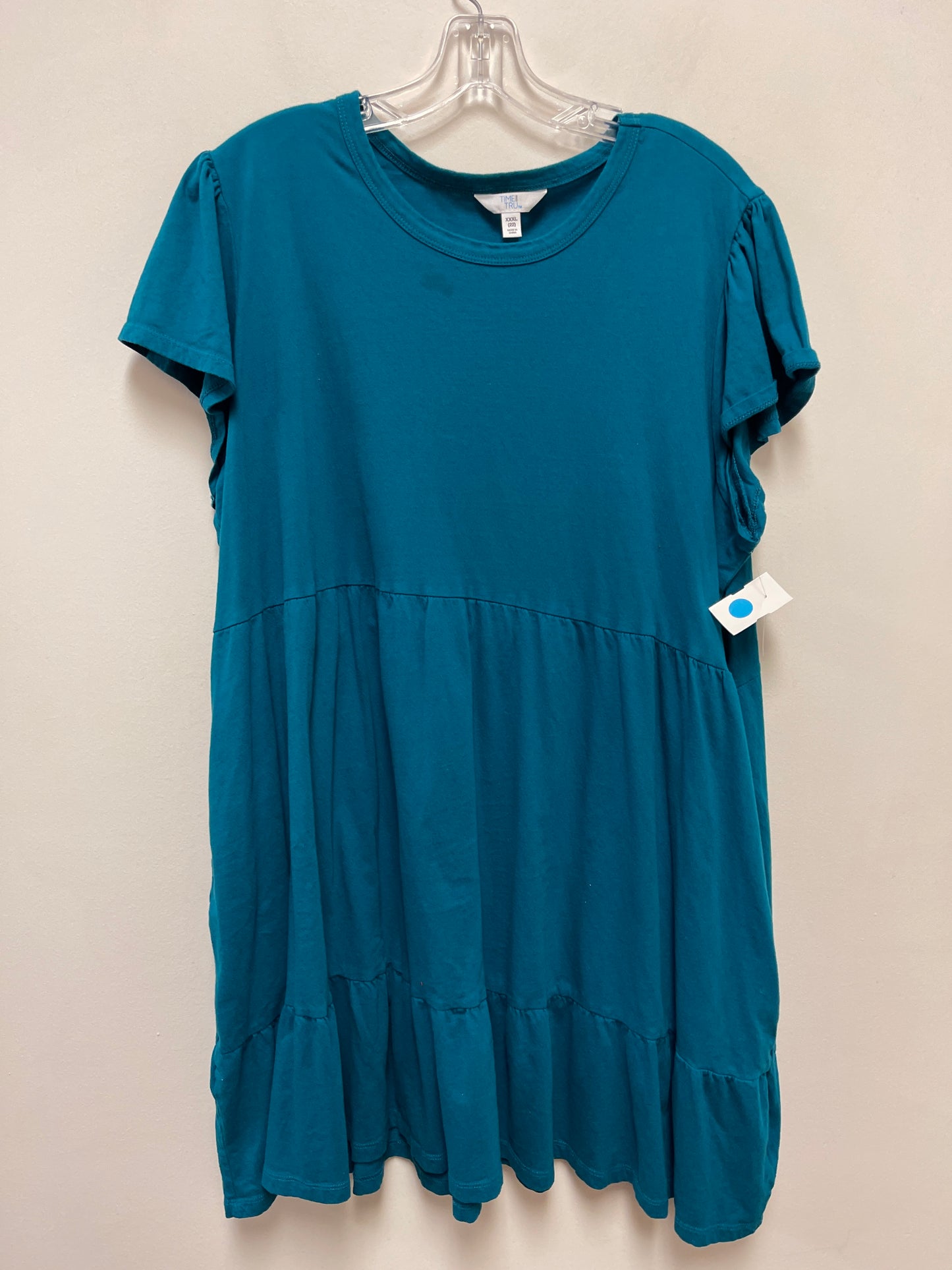 Dress Casual Short By Time And Tru In Teal, Size: 3x