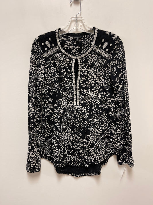 Top Long Sleeve By Lucky Brand In Black, Size: S