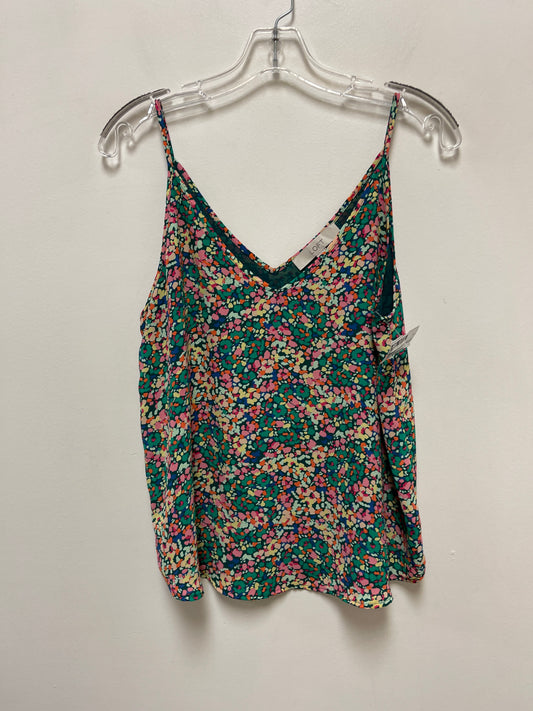 Top Sleeveless By Loft In Floral Print, Size: S