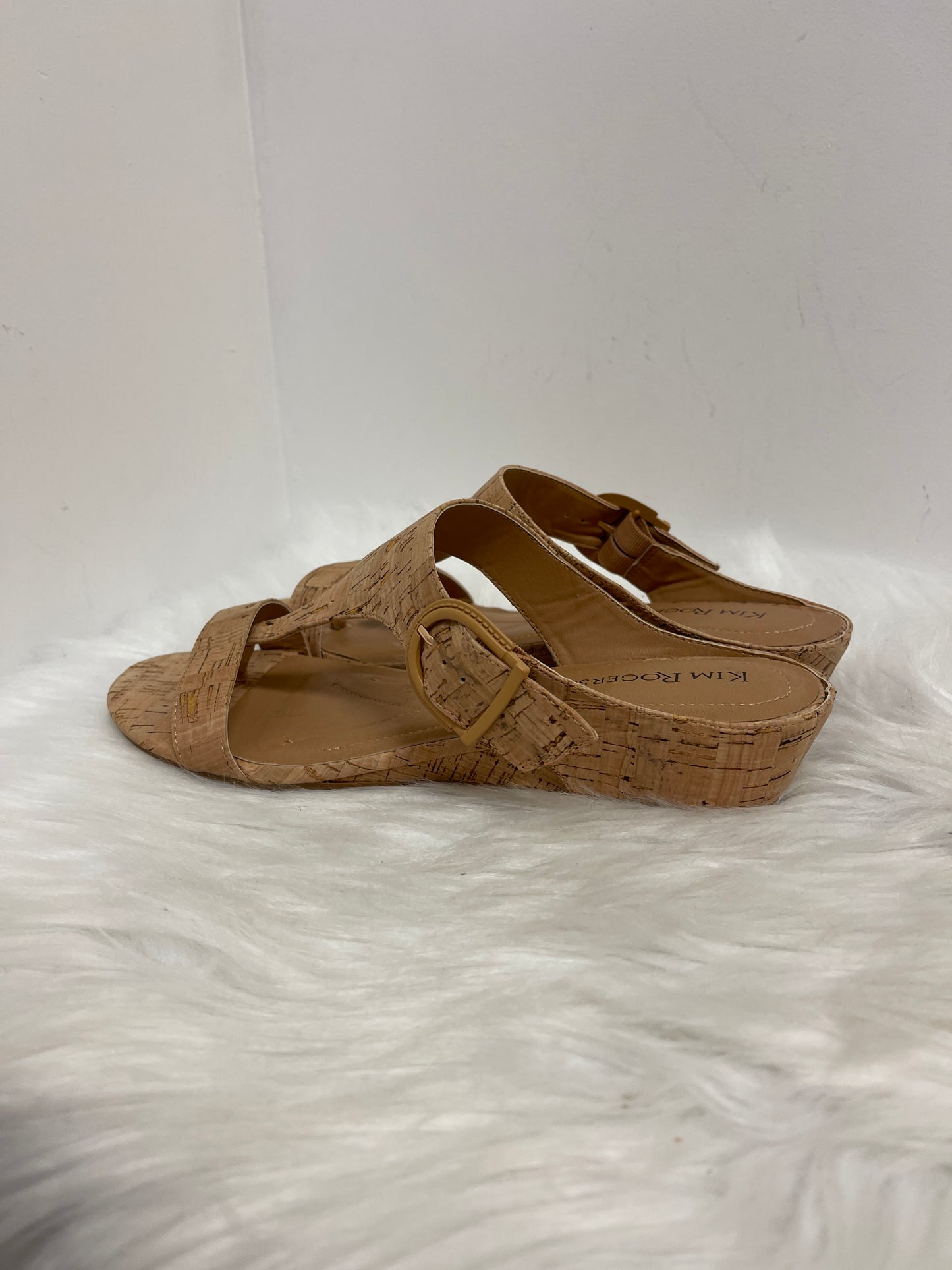 Sandals Heels Wedge By Kim Rogers In Brown, Size: 10