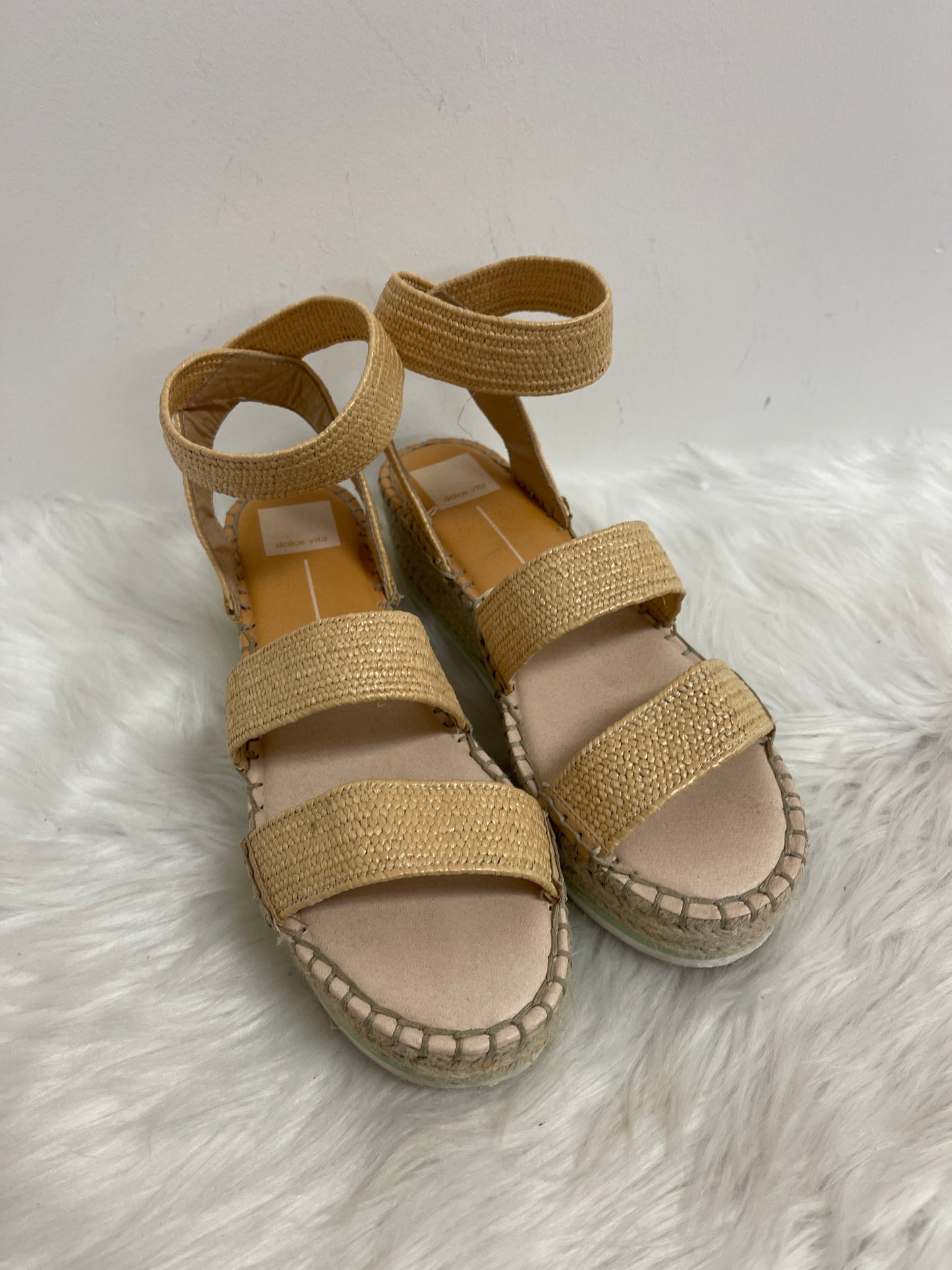 Sandals Heels Platform By Dolce Vita In Tan, Size: 10