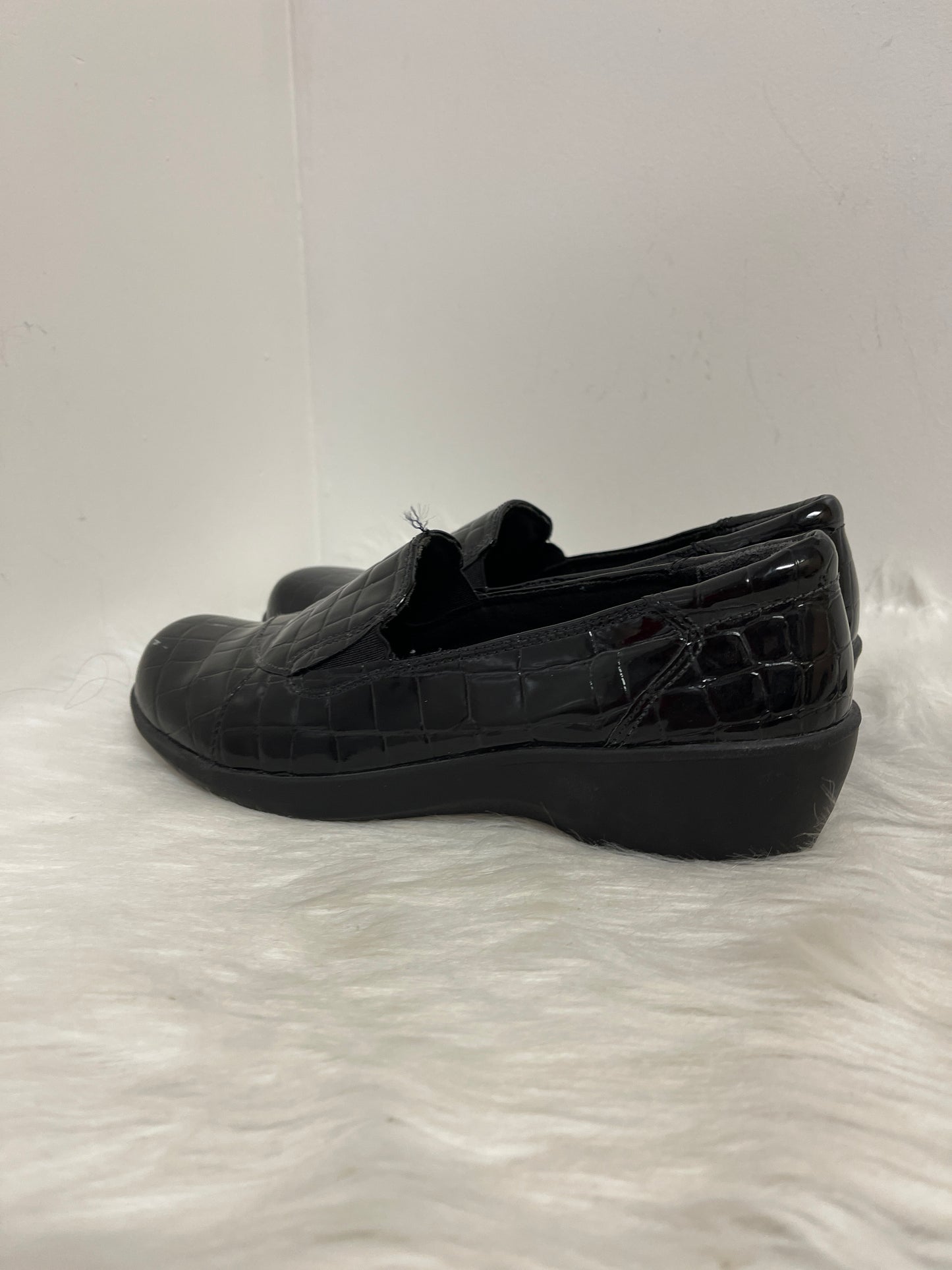 Shoes Heels Wedge By Clarks In Black, Size: 7