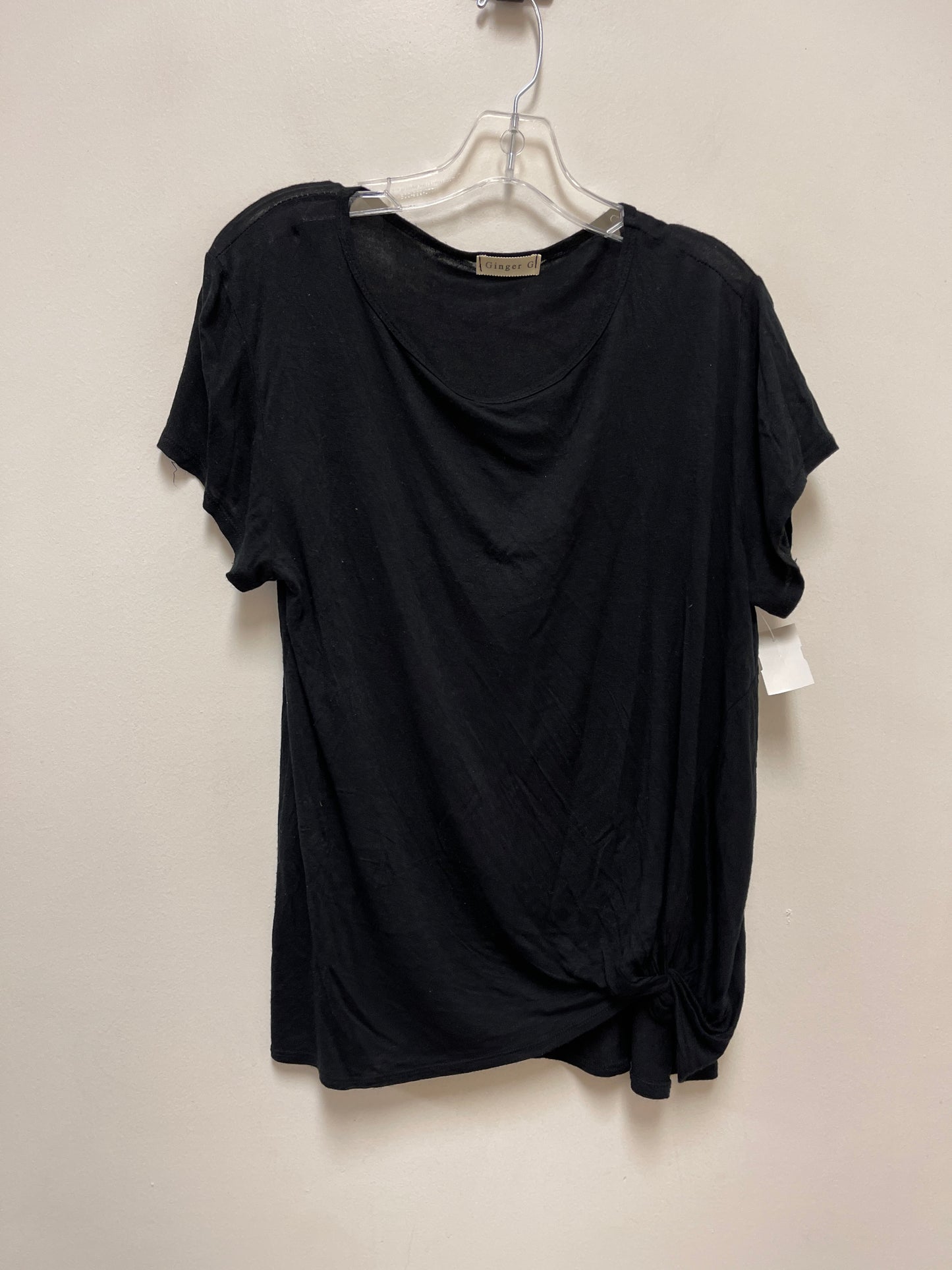 Top Short Sleeve By Ginger G In Black, Size: M