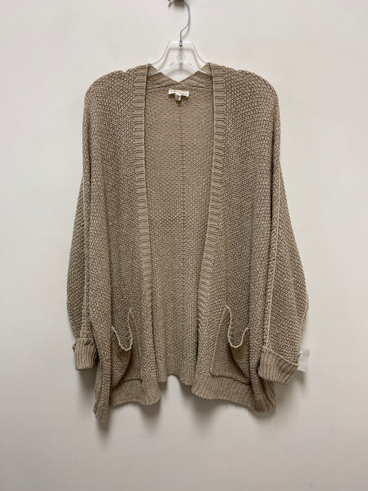 Sweater Cardigan By Ee Some In Tan, Size: M