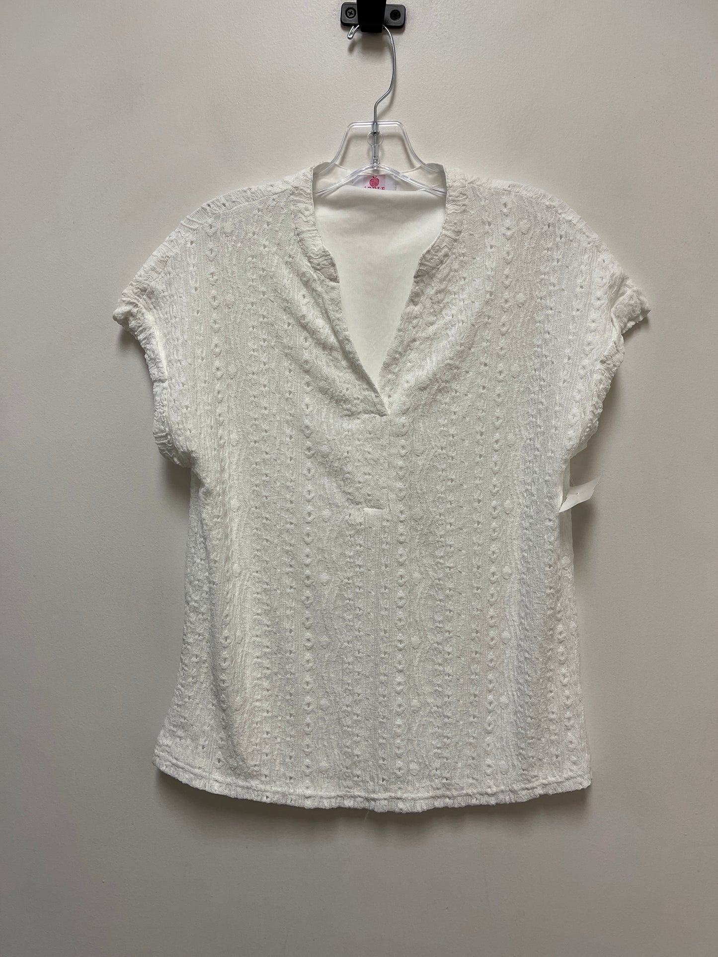 Top Short Sleeve By Clothes Mentor In White, Size: S