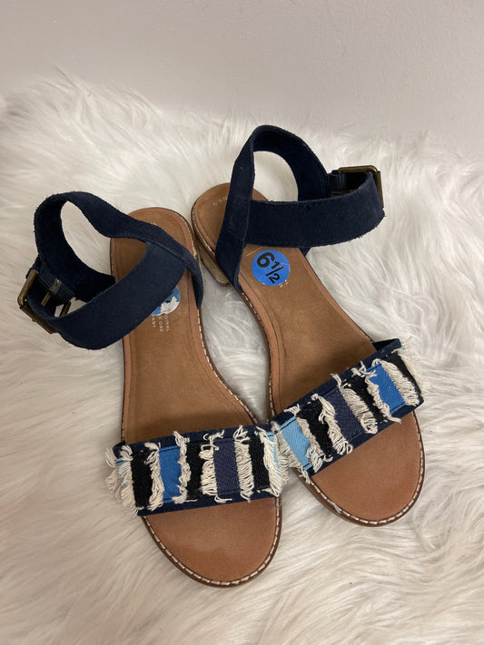 Sandals Heels Block By Toms In Blue, Size: 6.5