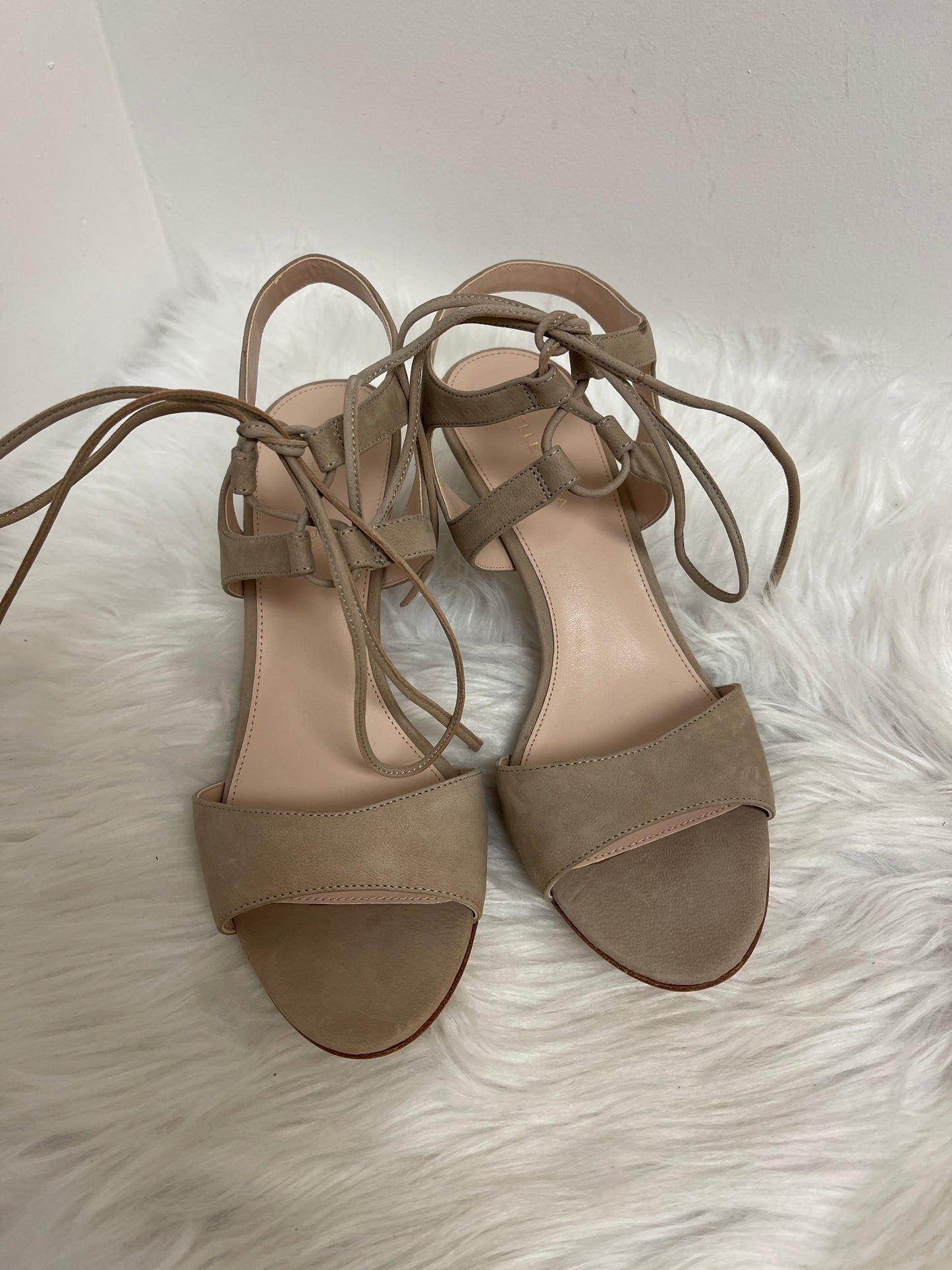 Sandals Heels Block By Cmc In Tan, Size: 9.5