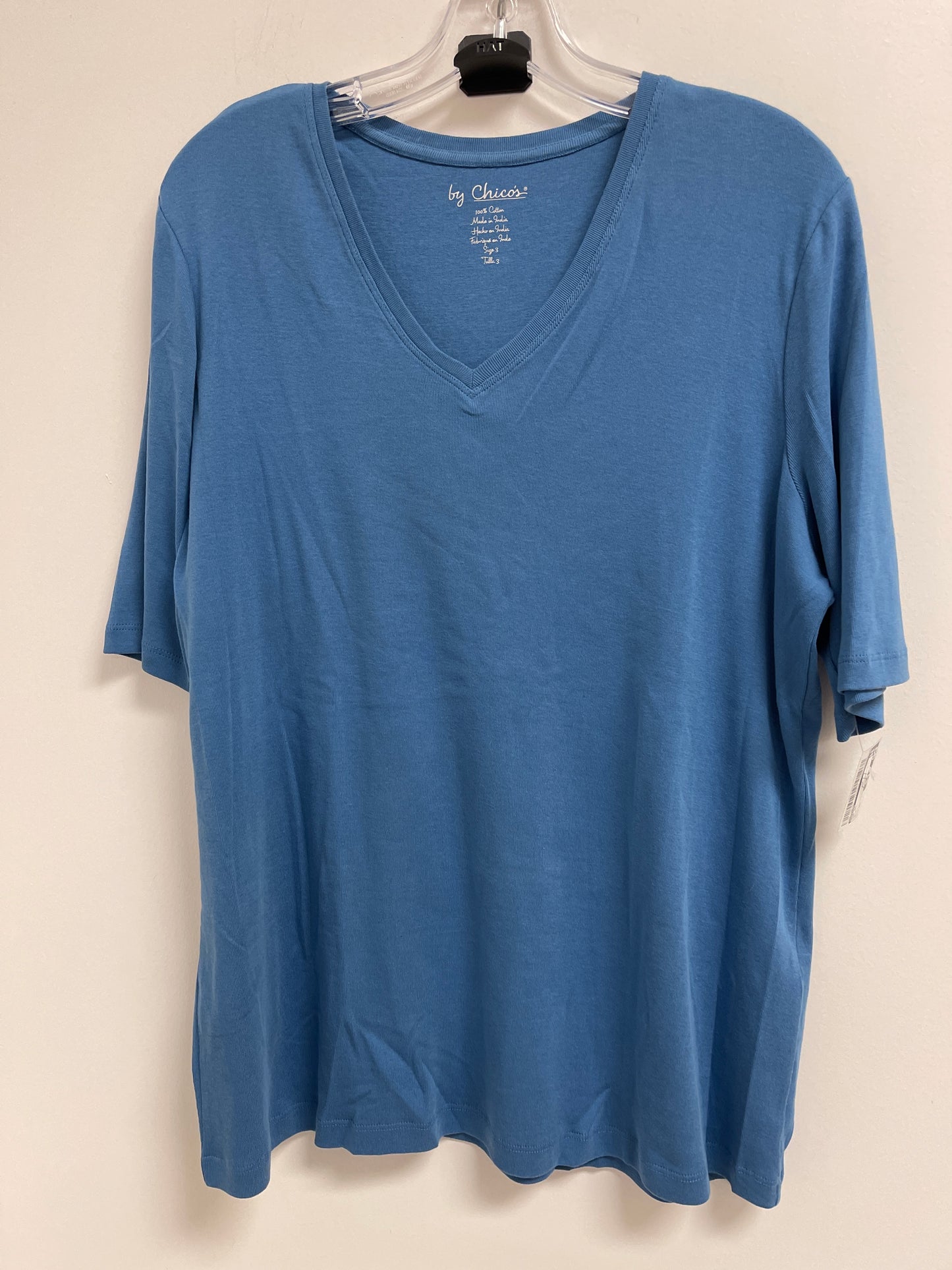 Top Short Sleeve By Chicos In Blue, Size: Xl