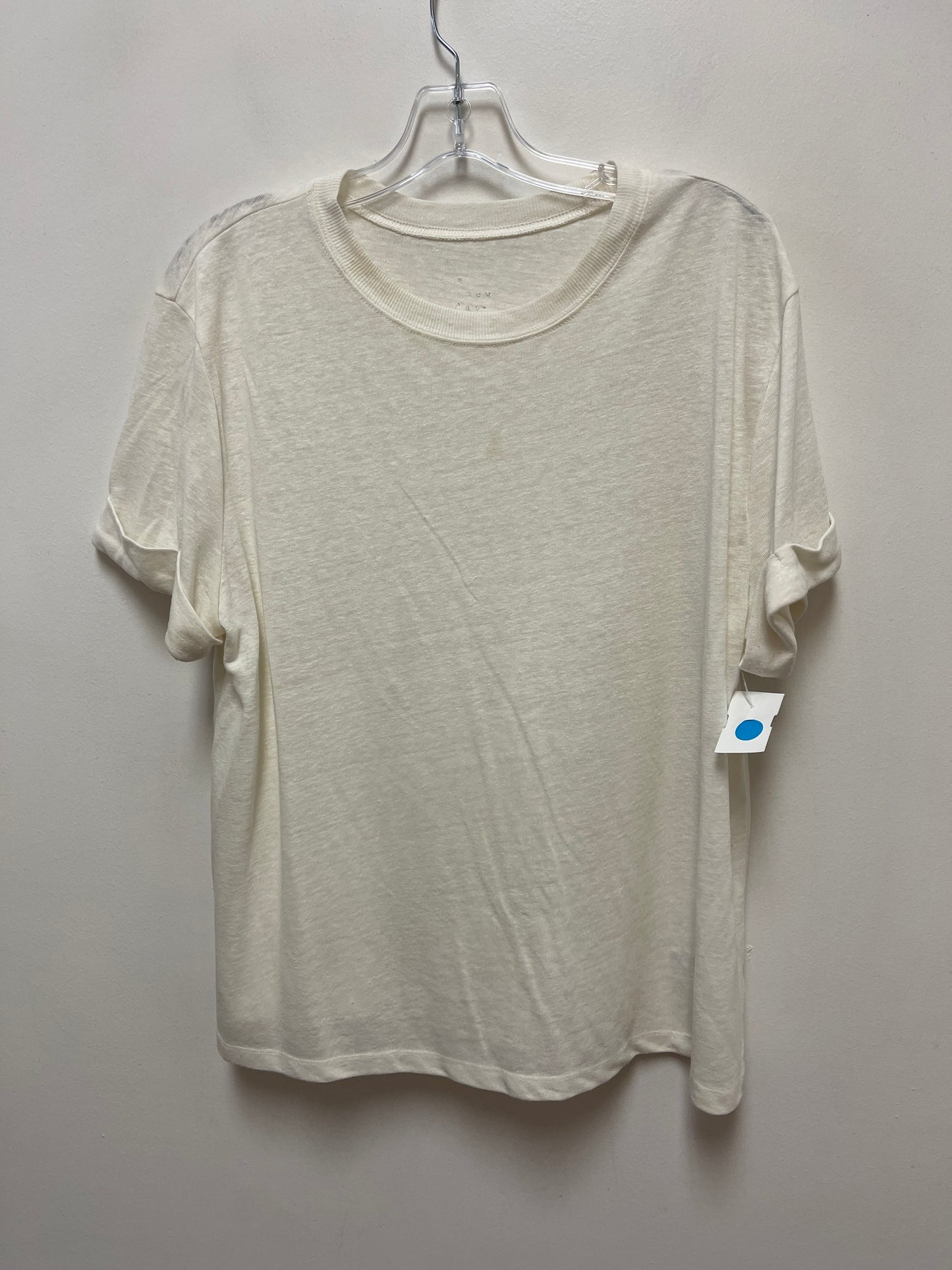 Top Short Sleeve By A New Day In Cream, Size: Xl