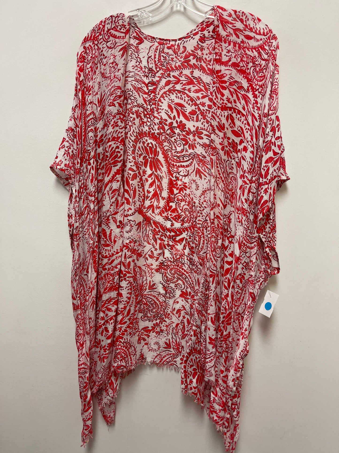 Kimono By Clothes Mentor In Red, Size: Onesize