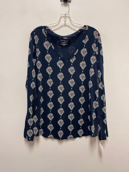 Top Long Sleeve By Sonoma In Navy, Size: 2x