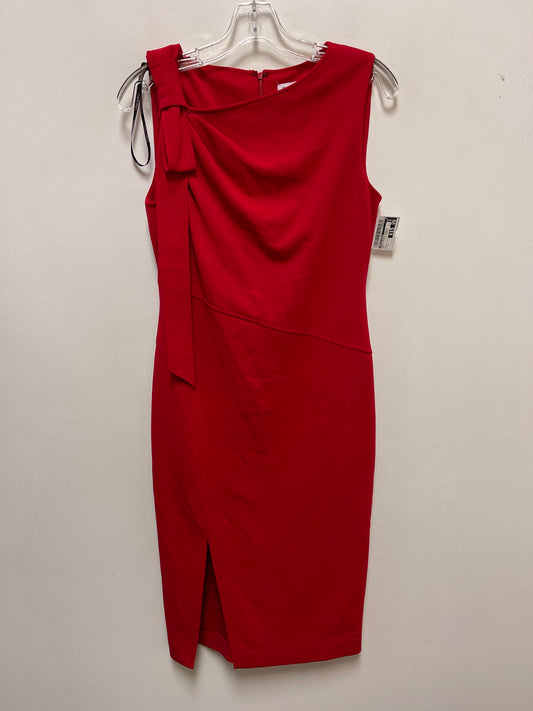 Dress Casual Midi By Calvin Klein In Red, Size: S