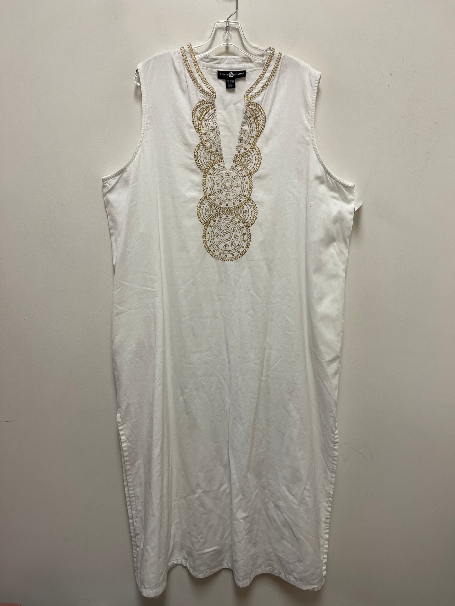 Dress Casual Maxi By Ashley Stewart In White, Size: 3x