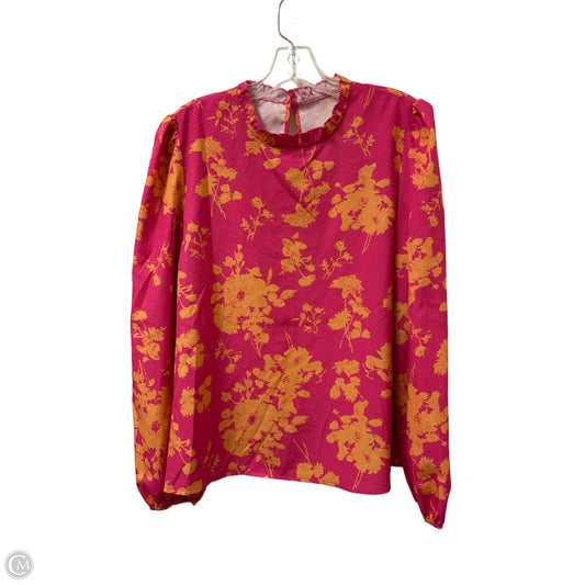 Top Long Sleeve By Shein In Pink, Size: Xl