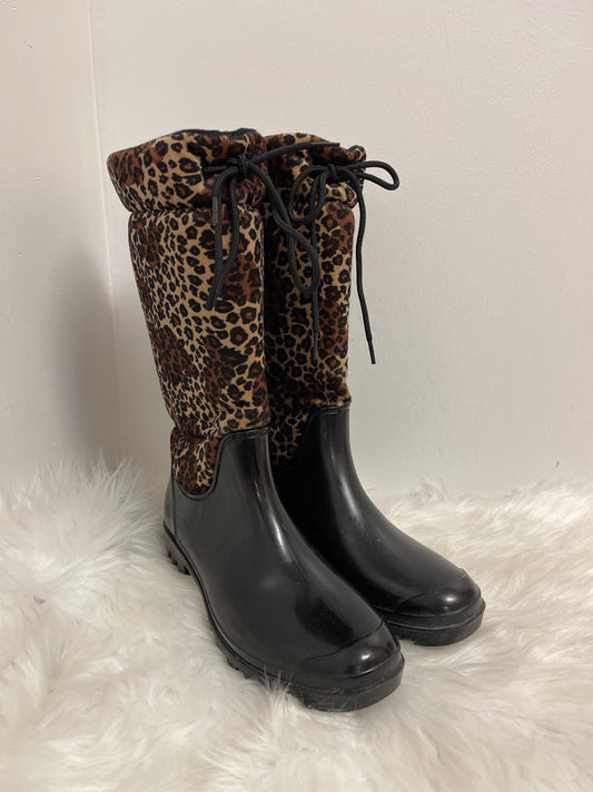 Boots Rain By Corkys In Animal Print, Size: 10