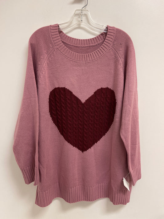 Sweater By Clothes Mentor In Pink, Size: 1x