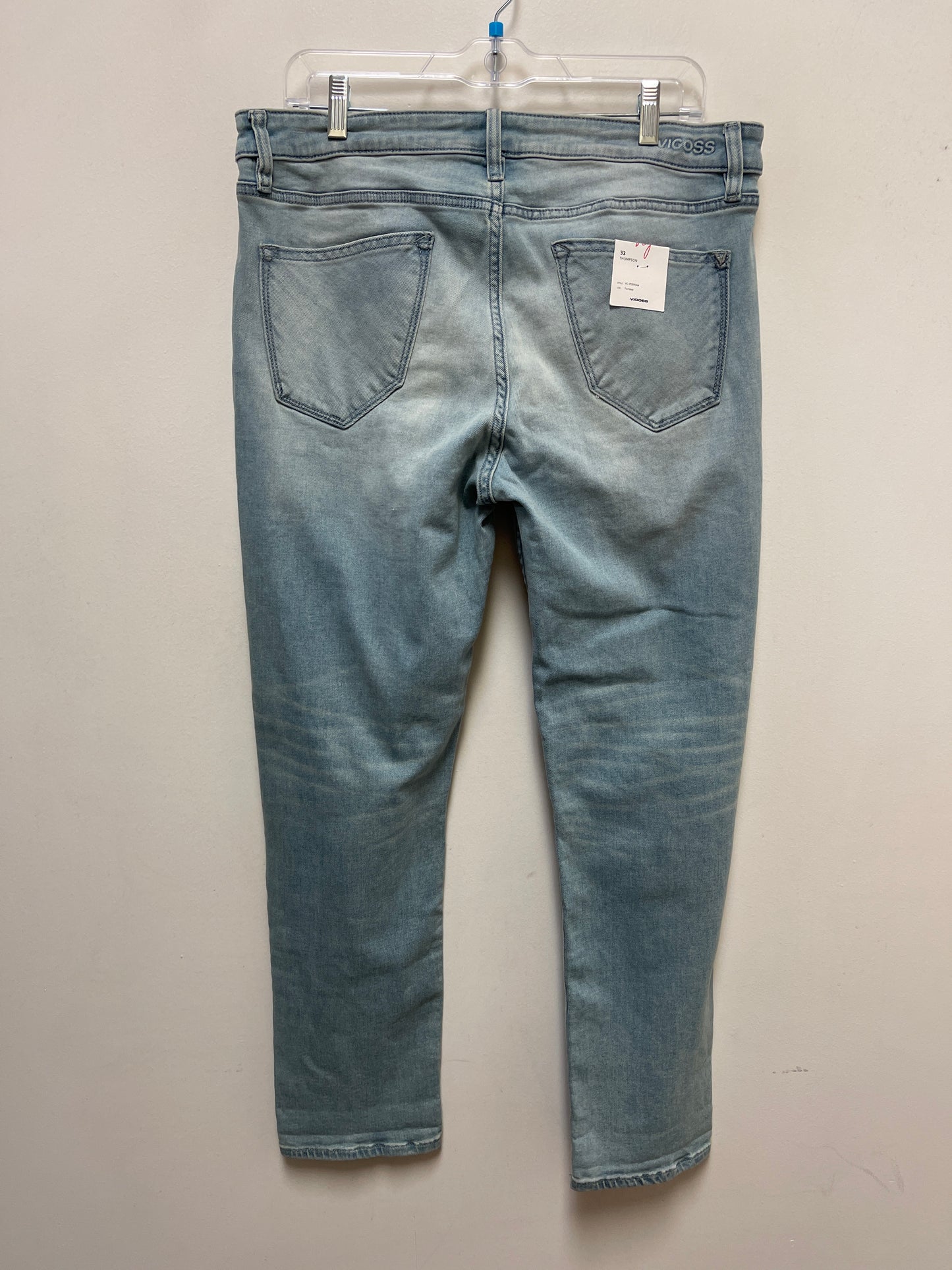 Jeans Straight By Vigoss In Blue Denim, Size: 14