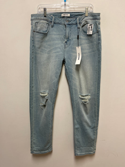 Jeans Straight By Vigoss In Blue Denim, Size: 14