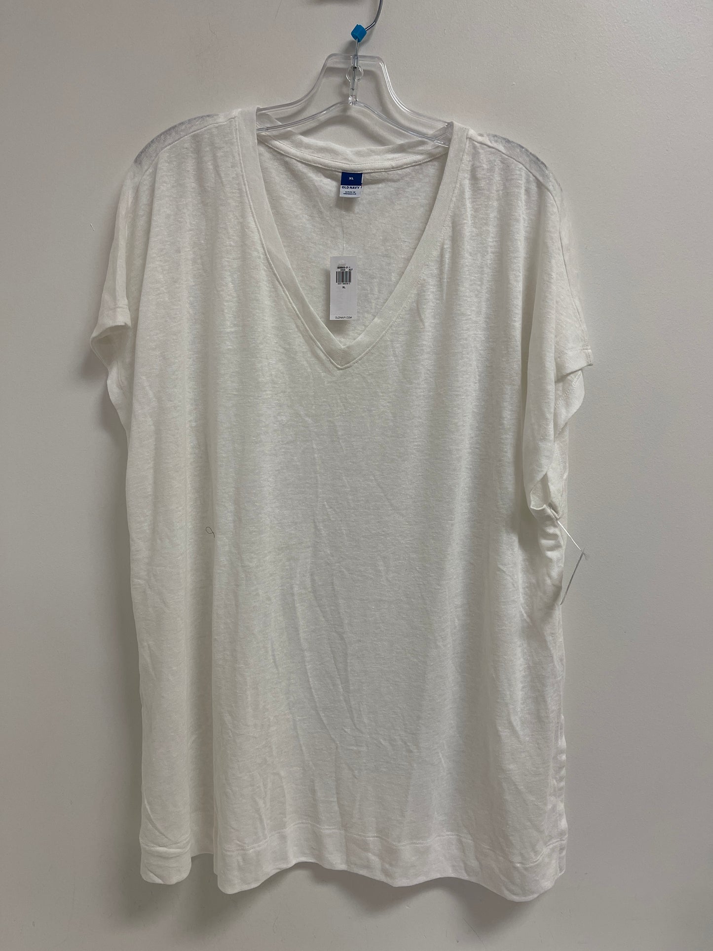 Top Short Sleeve By Old Navy In White, Size: Xl