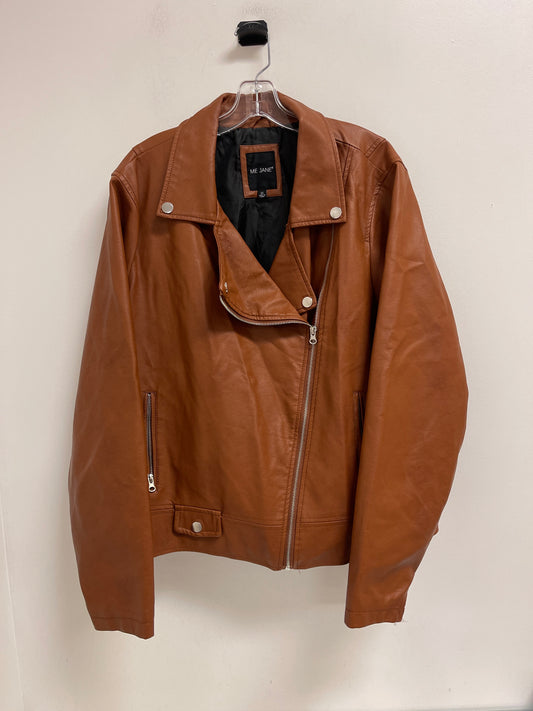 Jacket Moto By Me Jane In Brown, Size: 3x