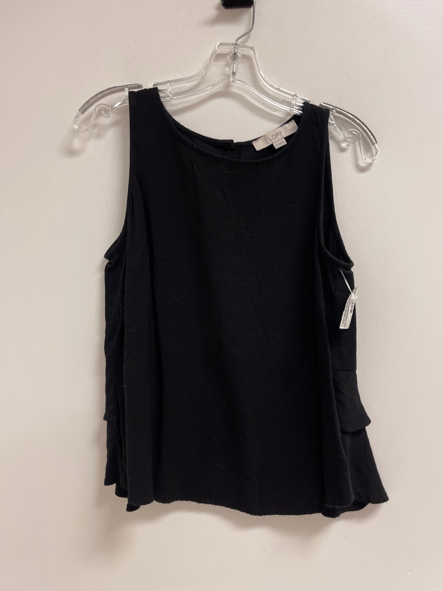 Top Sleeveless By Loft In Black, Size: M